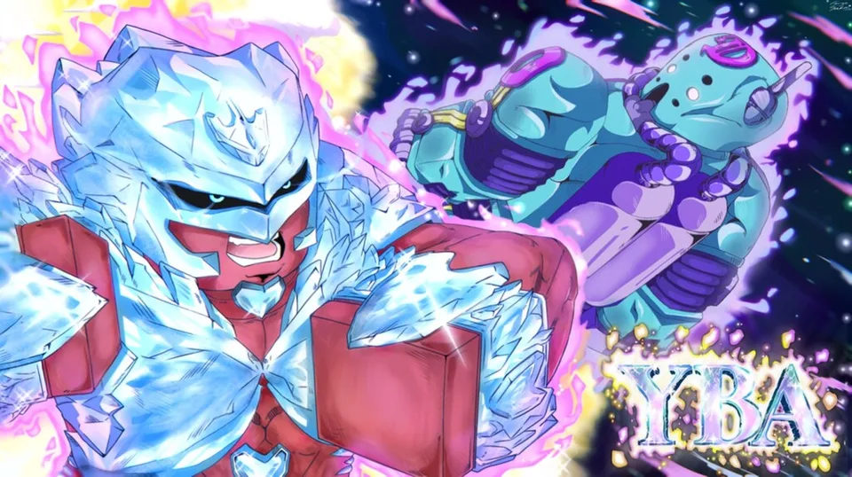 Crazy Diamond Requiem confronting Diver Down in official Your Bizarre Adventure Update 1.8 artwork